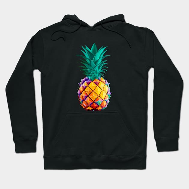 Pineapple in Colorful Colors Hoodie by FunkyColorShop